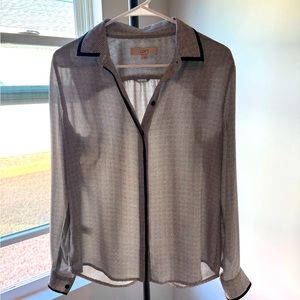 LOFT Black and White Lightweight Shirt Jacket